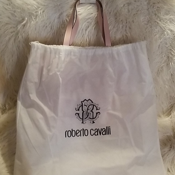 NWT Roberto Cavalli Pink Borsa Shopper w Dust Bag - Picture 7 of 8